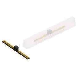 Pin header, 62 pole, pitch 2.54 mm, angled, black, MK 226 SMD 62 G B SM