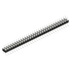 Pin header, 62 pole, pitch 2.54 mm, angled, black, MK 226 SMD 62 Z