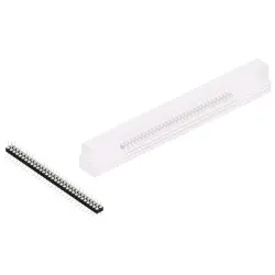 Pin header, 62 pole, pitch 2.54 mm, angled, black, MK 226 SMD 62 Z SM