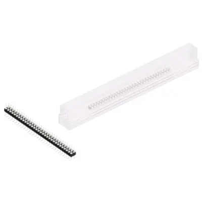 Pin header, 62 pole, pitch 2.54 mm, angled, black, MK 226 SMD 62 Z SM - 1