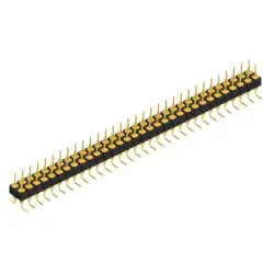 Pin header, 64 pole, pitch 2.54 mm, angled, black, MK 226 SMD 64 G