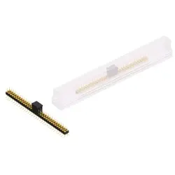 Pin header, 64 pole, pitch 2.54 mm, angled, black, MK 226 SMD 64 G B SM