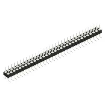 Pin header, 64 pole, pitch 2.54 mm, angled, black, MK 226 SMD 64 Z - 1