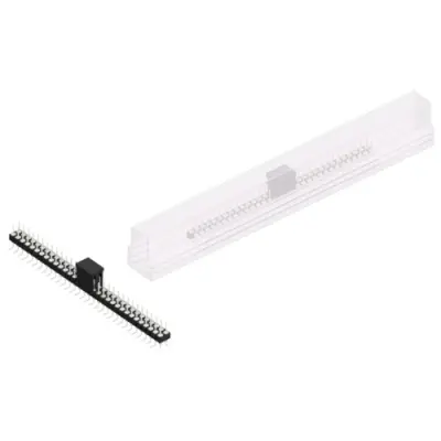 Pin header, 64 pole, pitch 2.54 mm, angled, black, MK 226 SMD 64 Z B SM - 1