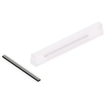 Pin header, 64 pole, pitch 2.54 mm, angled, black, MK 226 SMD 64 Z SM - 1