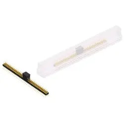 Pin header, 66 pole, pitch 2.54 mm, angled, black, MK 226 SMD 66 G B SM
