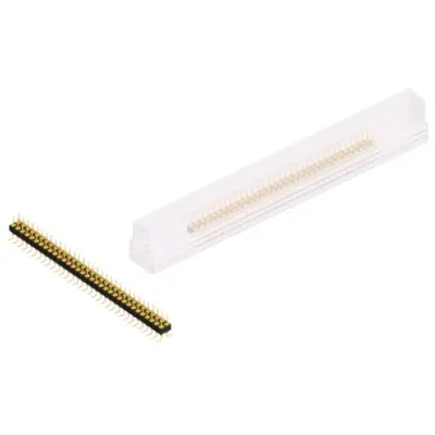 Pin header, 66 pole, pitch 2.54 mm, angled, black, MK 226 SMD 66 G SM - 1