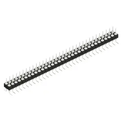 Pin header, 66 pole, pitch 2.54 mm, angled, black, MK 226 SMD 66 Z