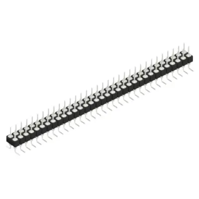 Pin header, 66 pole, pitch 2.54 mm, angled, black, MK 226 SMD 66 Z - 1