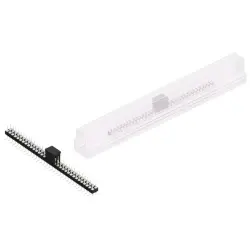 Pin header, 66 pole, pitch 2.54 mm, angled, black, MK 226 SMD 66 Z B SM