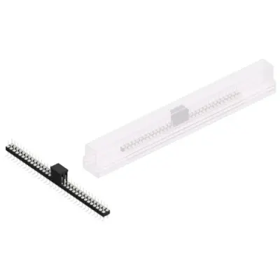 Pin header, 66 pole, pitch 2.54 mm, angled, black, MK 226 SMD 66 Z B SM - 1
