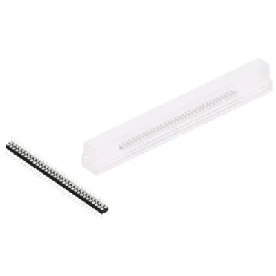 Pin header, 66 pole, pitch 2.54 mm, angled, black, MK 226 SMD 66 Z SM - 1
