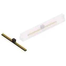 Pin header, 68 pole, pitch 2.54 mm, angled, black, MK 226 SMD 68 G B SM