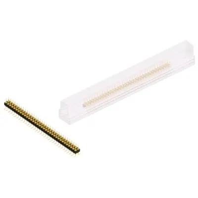 Pin header, 68 pole, pitch 2.54 mm, angled, black, MK 226 SMD 68 G SM - 1