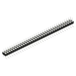 Pin header, 68 pole, pitch 2.54 mm, angled, black, MK 226 SMD 68 Z