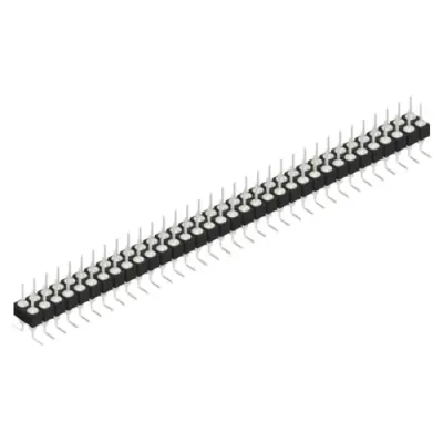 Pin header, 68 pole, pitch 2.54 mm, angled, black, MK 226 SMD 68 Z - 1
