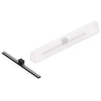 Pin header, 68 pole, pitch 2.54 mm, angled, black, MK 226 SMD 68 Z B SM - 1