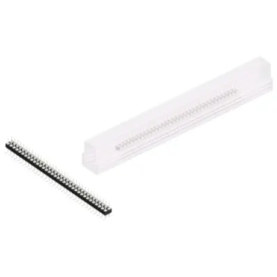 Pin header, 68 pole, pitch 2.54 mm, angled, black, MK 226 SMD 68 Z SM - 1