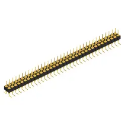 Pin header, 70 pole, pitch 2.54 mm, angled, black, MK 226 SMD 70 G