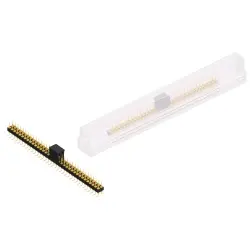 Pin header, 70 pole, pitch 2.54 mm, angled, black, MK 226 SMD 70 G B SM