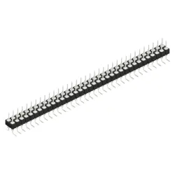 Pin header, 70 pole, pitch 2.54 mm, angled, black, MK 226 SMD 70 Z