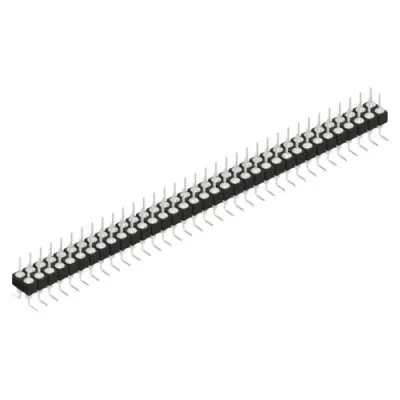 Pin header, 70 pole, pitch 2.54 mm, angled, black, MK 226 SMD 70 Z - 1