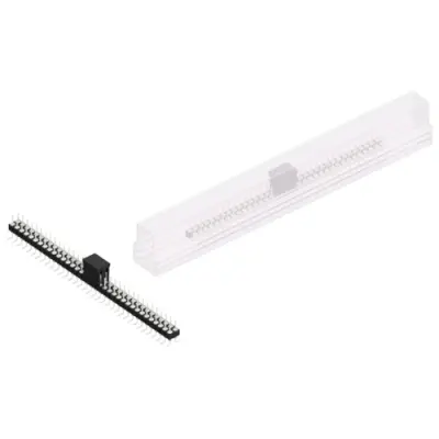 Pin header, 70 pole, pitch 2.54 mm, angled, black, MK 226 SMD 70 Z B SM - 1