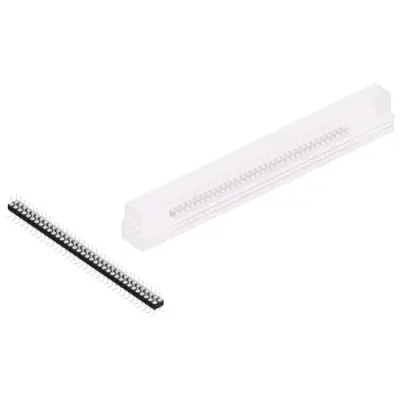 Pin header, 70 pole, pitch 2.54 mm, angled, black, MK 226 SMD 70 Z SM - 1