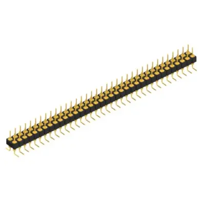Pin header, 72 pole, pitch 2.54 mm, angled, black, MK 226 SMD 72 G - 1