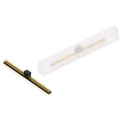 Pin header, 72 pole, pitch 2.54 mm, angled, black, MK 226 SMD 72 G B SM
