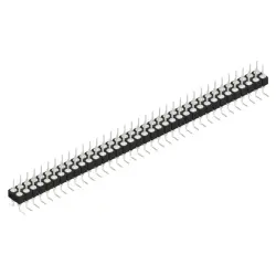 Pin header, 72 pole, pitch 2.54 mm, angled, black, MK 226 SMD 72 Z