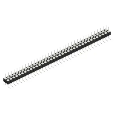 Pin header, 72 pole, pitch 2.54 mm, angled, black, MK 226 SMD 72 Z - 1