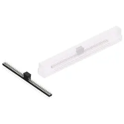 Pin header, 72 pole, pitch 2.54 mm, angled, black, MK 226 SMD 72 Z B SM