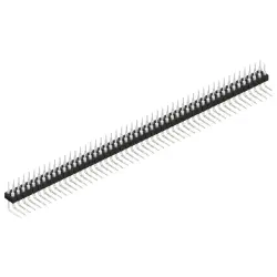 Pin header, 100 pole, pitch 2.54 mm, angled, black, MK 251 100 Z