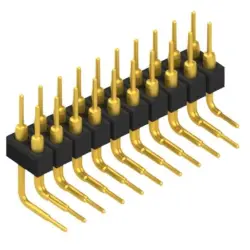 Pin header, 20 pole, pitch 2.54 mm, angled, black, MK 251 20 G