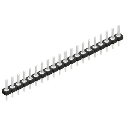 Pin header, 20 pole, pitch 2.54 mm, straight, black, MK LP 40 20 Z - 1