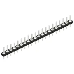 Pin header, 20 pole, pitch 2.54 mm, straight, black, MK LP 40 20 Z