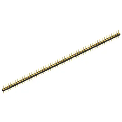Pin header, 50 pole, pitch 2.54 mm, straight, black, MK LP 41 50 G - 1