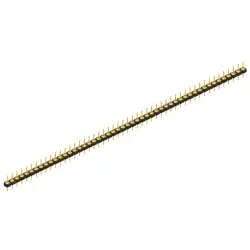 Pin header, 50 pole, pitch 2.54 mm, straight, black, MK LP 41 50 G
