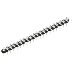 Pin header, 20 pole, pitch 2.54 mm, angled, black, MK LP 43 20 Z