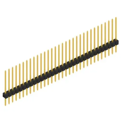 Pin header, 32 pole, pitch 2.54 mm, straight, black, SL 1 154 32 G - 1