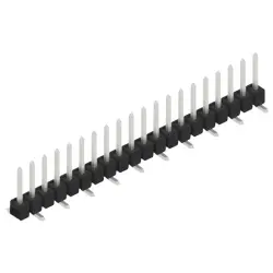 Pin header, 20 pole, pitch 2.54 mm, angled, black, SL 10 SMD 062 20 Z