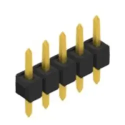 Pin header, 5 pole, pitch 2.54 mm, straight, black, SL 11 097 5 G