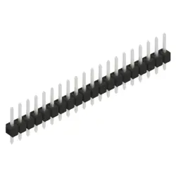 Pin header, 20 pole, pitch 2.54 mm, straight, black, SL 11 112 20 Z