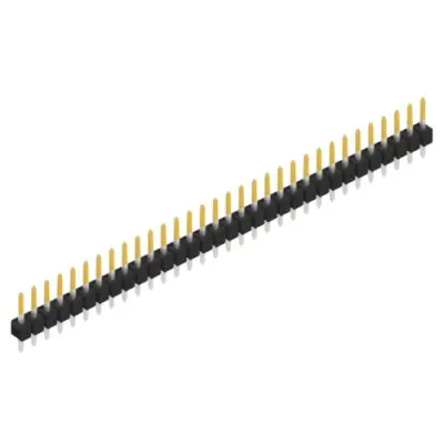 Pin header, 32 pole, pitch 2.54 mm, straight, black, SL 11 112 32 S - 1