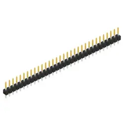 Pin header, 32 pole, pitch 2.54 mm, straight, black, SL 11 112 32 S