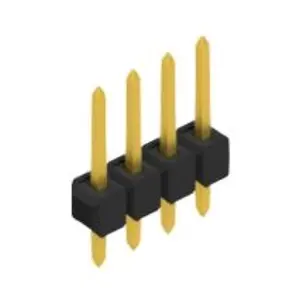 Pin header, 4 pole, pitch 2.54 mm, straight, black, SL 11 124 4 G - 1