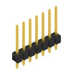 Pin header, 7 pole, pitch 2.54 mm, straight, black, SL 11 164 7 G