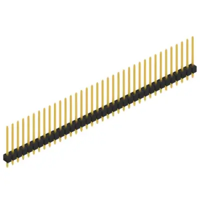 Pin header, 36 pole, pitch 2.54 mm, straight, black, SL 11 190 36 G - 1
