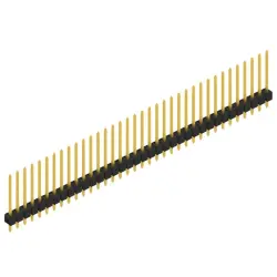 Pin header, 36 pole, pitch 2.54 mm, straight, black, SL 11 190 36 G